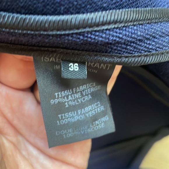 Isabel Marant Collection Navy Wool Collarless Jacket FR 36 / US 2-4 - Picture 11 of 11